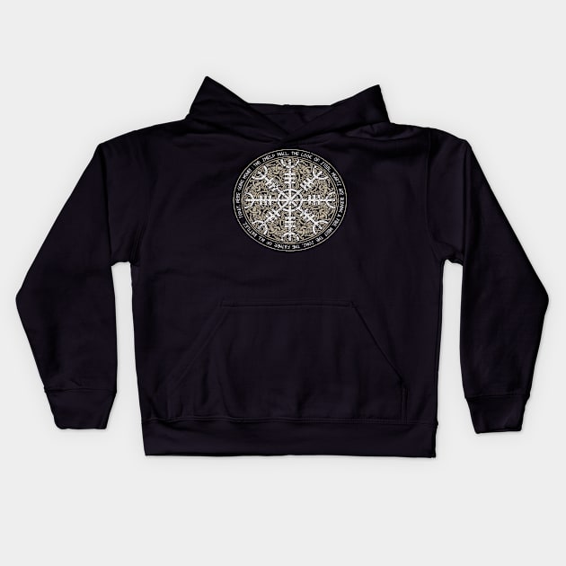 Helm of awe, helm of terror, Icelandic good luck shield wall Kids Hoodie by Pardus.Shirts